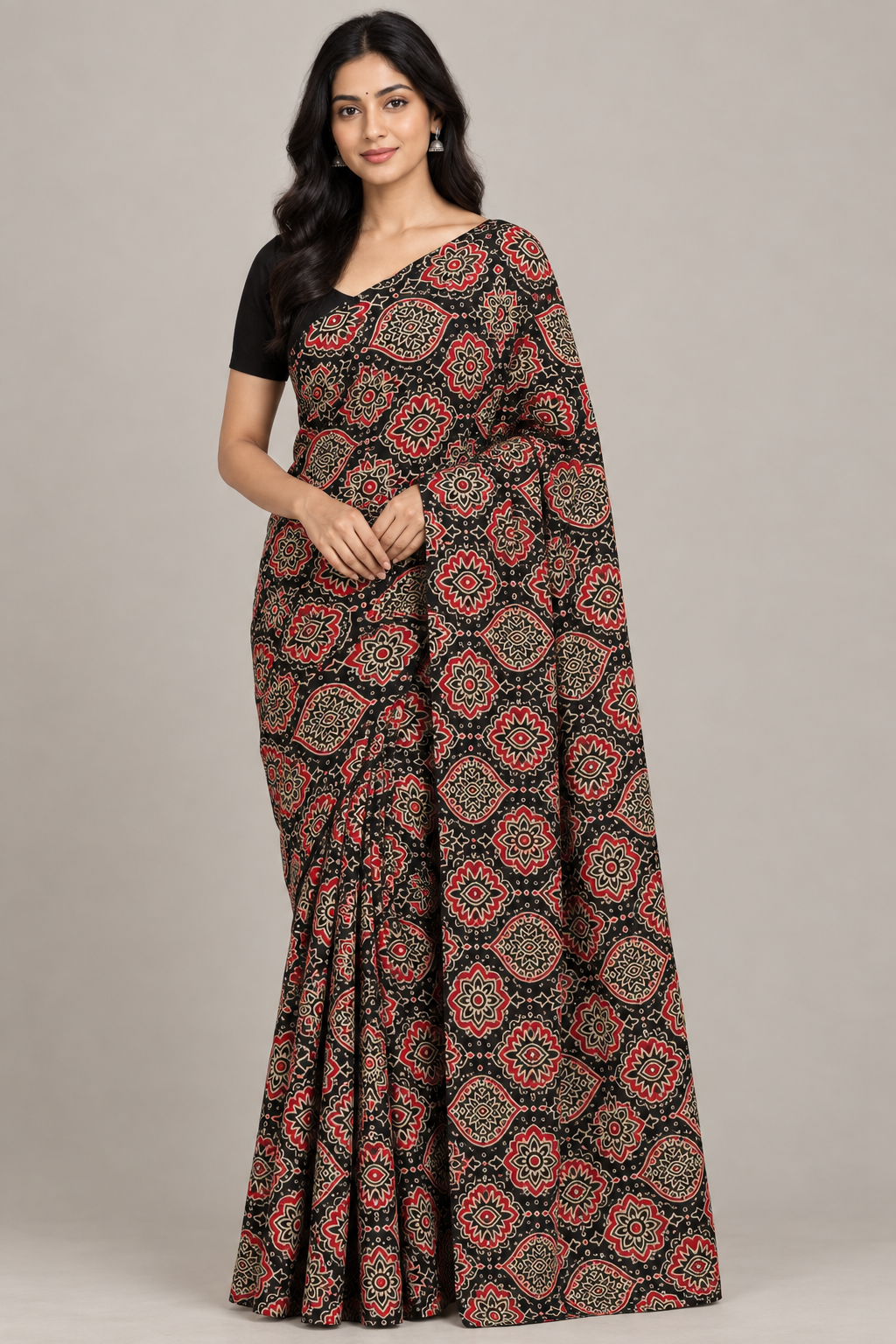 Ajrak Print Sarees