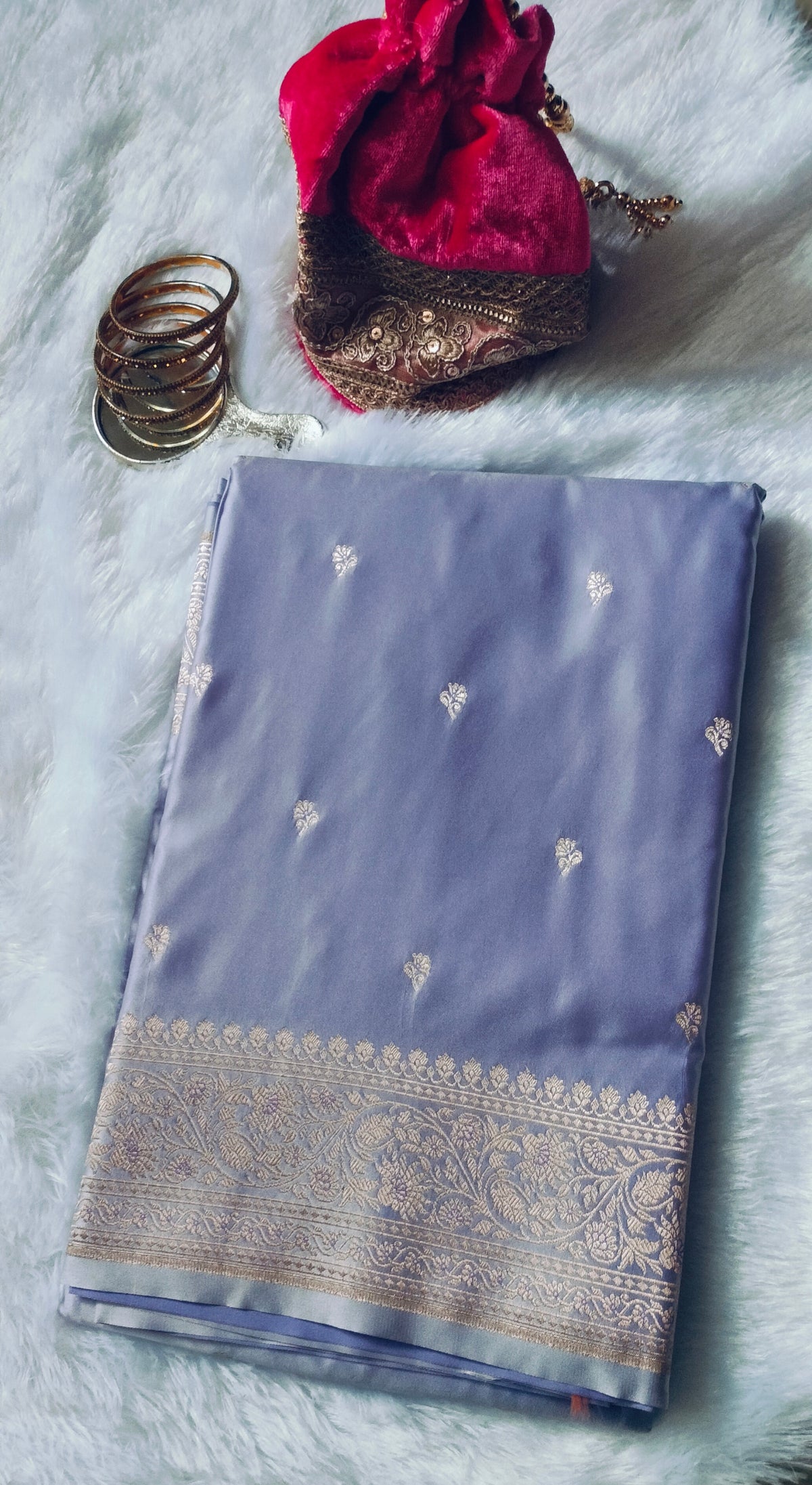 Pastel Banarasi Mashru Silk
