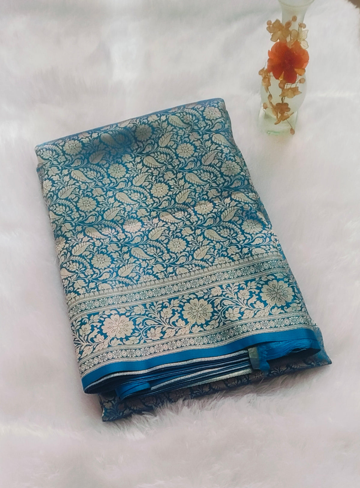 Floral Brocade Banarasi Mashru Katan Silk saree
