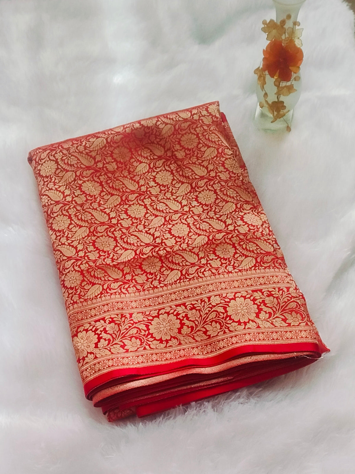 Floral Brocade Banarasi Mashru Katan Silk saree