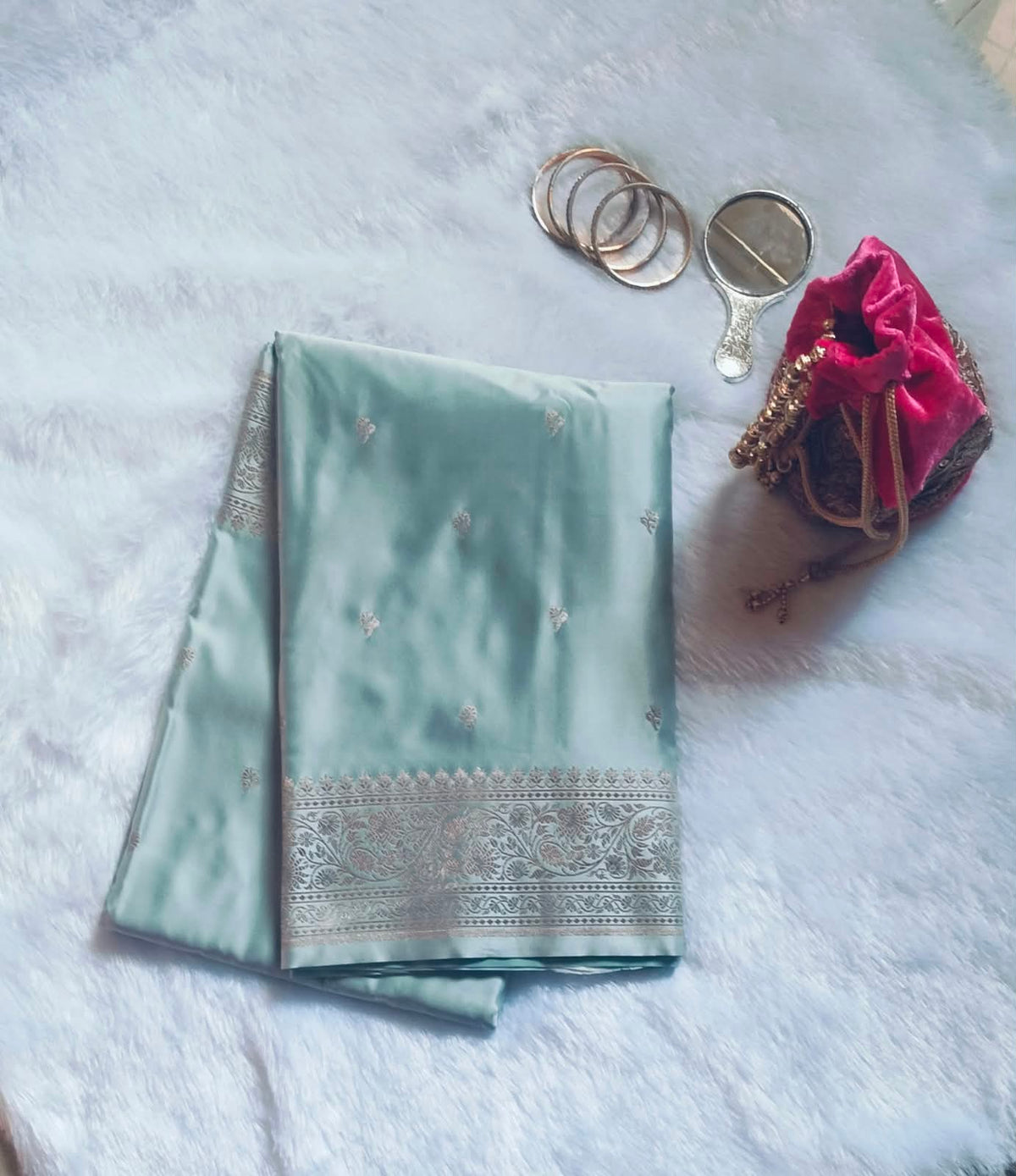 Pastel Banarasi Mashru Silk