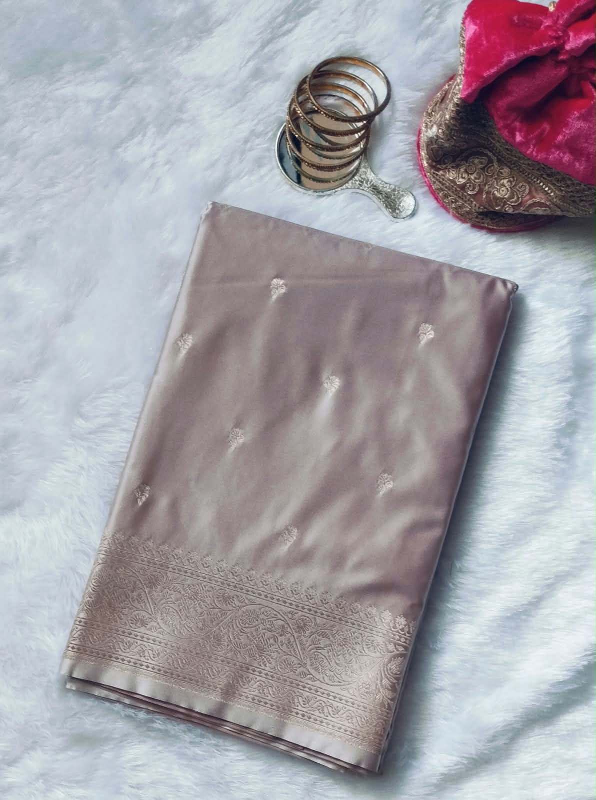 Pastel Banarasi Mashru Silk