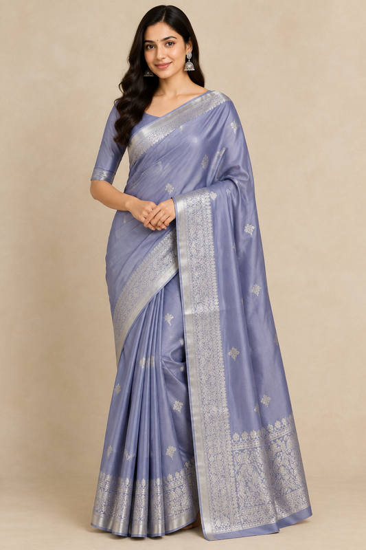 Pastel Banarasi Mashru Silk